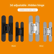 Hinges 2PCS Hidden Door Hinges Concealed Hinges 180 Degree Swing Hinge Adjustable Butt Hinge