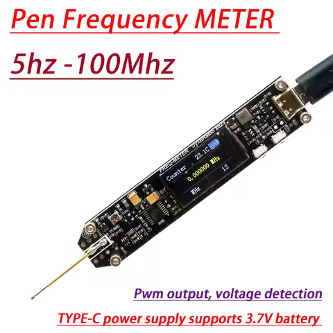 5Hz to 100MHz Pen-Style Frequency METER High-Precision Frequency Counter Voltage detection & PWM Out
