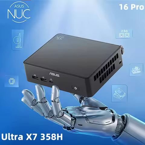 NUC 16 Pro Mini PC Ultra X7 358H LPDDR5x 2*M.2 NVMe SSD Dual 2.5G RJ45 LAN WiFi7 BT6.0 Windows 11 Pr