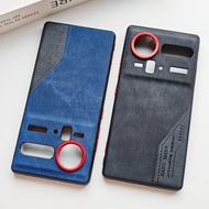 For ZTE Nubia Z80 Ultra Case Luxury Leather Back Cover For Nubia Z 80 Z80Ultra 5G Fashion Colorblock