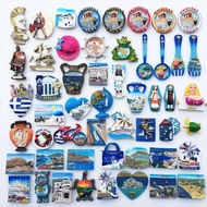Fridge Magnets Greece Athens Travel Memorial Fridge Magnet Sticker 3D Resin Souvenir Magnetic Refrig
