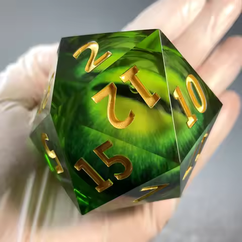 Jumbo D20 55mm Resin Dice Sharp Polyhedron Movable Dragon Eyes for Dungeons And Dragons RPG Board Ga