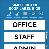 Simple White Office Door Room Label Sticker Board Signage Sign. Staff Manager CEO Meeting Finance [C