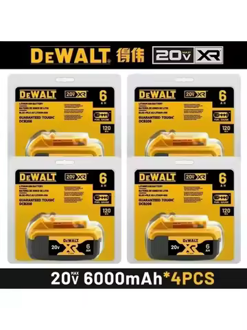 100% Original DEWALT Battery 20V 6.0AH High Performance Rechargeable Lithium-ion Battery For DCBL722