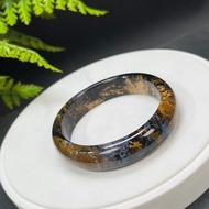 納米比亞彼得石手鐲 59MM 流淌閃電紋多彩隼眼石手環 流動風景畫