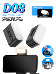 M02 3-Axis Smartphone Gimbal Stabilizer Selfie Tripod Fill Light Anti-Shake Handheld Gimbal for Vlog