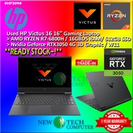 #HP309 USED HP VICTUS 16 AMD RYZEN 7-6800H 16GBD4 512GB SSD Nvidia RTX3050 RTX 3050 4G Gaming Laptop