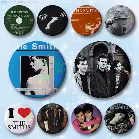 T-The S-Smiths Band Badges 25 32 44 58 75 mm Round Cosplay Pin Bag Decor Fans Collect Friends Gifts 