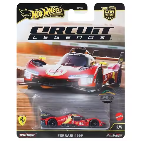2025 New Hot Wheels Premium Car Culture Circuit Legends Series Ferrari 499P Porsche 911 GT3 1:64 Die