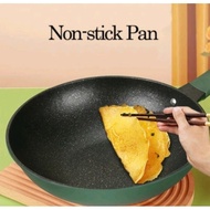 Frying Pan With Steamer Non-Stick Pan Glass Cover.