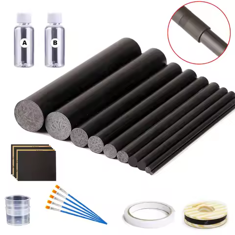 Fishing Rod Repair Kit Fishing Pole carbon Insert carbon Repair Carbon Fiber Sticks Pole Building Ki