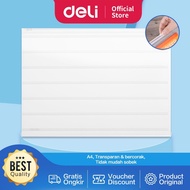 Deli Zipper Storage Bag Zipper Travel Pouch/ A4 Waterproof Striped Ziplock Plastic/ 5568