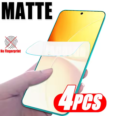 4PCS Matte Soft Gel Protector For Xiaomi Redmi Turbo 5 Max 4 Pro 3 Anti-fingerprint Safety Film Not 