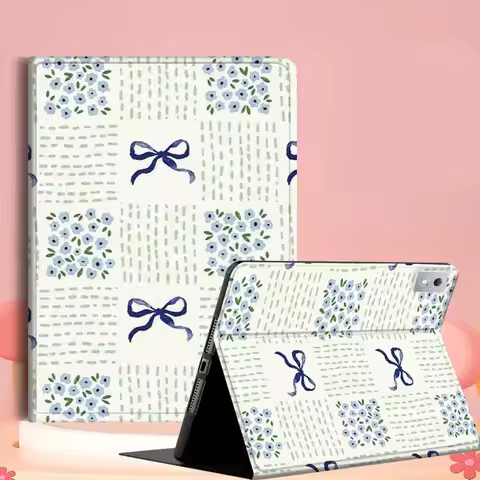 Bow Retro Elegant Pattern For Lenovo Tab Xiaoxin Pad 700 Y900 Gen4 K10 P11 GT K11 3rd P11 P12 Plus P