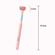 3-Sided Soft Bristle Toothbrush - Gentle Cleaning for Kids and Adults