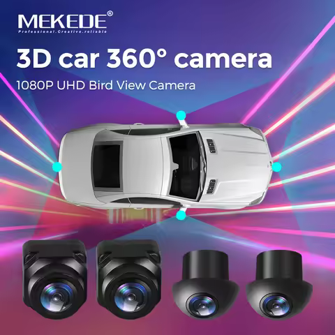 MEKEDE Android Radio Accessories UHD 3D 360°Panoramic Camera Rear View Camera 4 Camera Rear/Front/Le