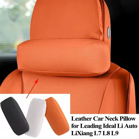 For Leading Ideal Li Auto Li Xiang L7 L8 L9 One 2022-2025 Leather Car Seat Headrest Neck Pillow Neck