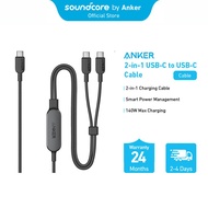 Anker 2-in-1 USB-C to USB-C Cable (4ft, 140W) A8895 | 2-in-1 | Smart Power Allocation
