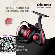 紡車輪OKUMA寶熊紡車輪阿托斯路亞輪專用遠投輪微物輪斜口淺線杯漁輪捲線器