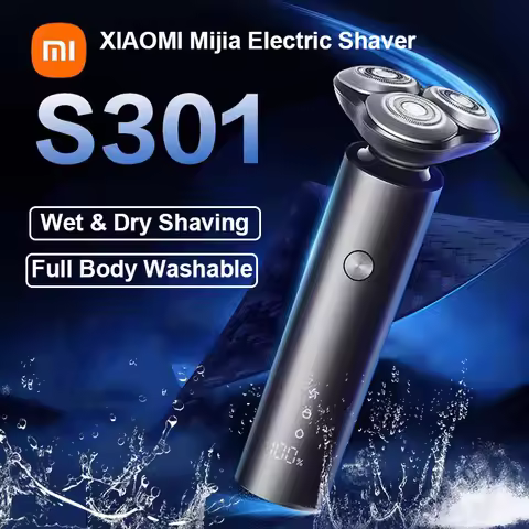 XIAOMI Mijia S301 Electric Shaver for Men, Portable Fast Shaving Razor LED Display Two Gears Type-C 