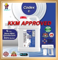 🔥KKM APPROVED🔥 Codex Nano Mist Sanitizer 5L Liquid Disinfectant Sanitizer Non-Alcohol Anti-Coronavirus消毒液 Ready Stock