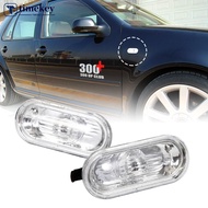 TKEY 2Pcs Car Side Marker Lights Turn Signal Lamp Warning Lights Compatible for Volkswagen Golf 4 Mk
