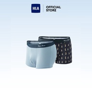 HLA (2pcs)  Soft Cotton Boxer Underwear Men (Puppy Print & Plain Set)