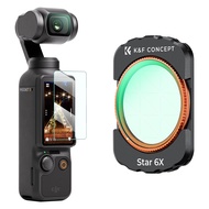 K&F Concept Magnetic Star Filter for DJI Osmo Pocket 3, 6 Points Cross Screen Starburst Sparkling Ef