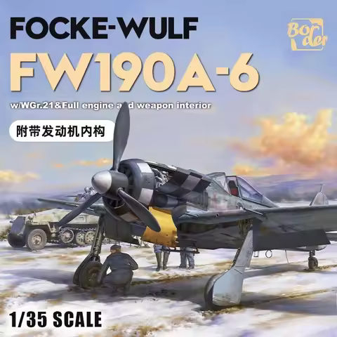 Border Model Scale Model Kit 1/35 BF-003 FW190-A6 Butcher Bird Fighter for Military