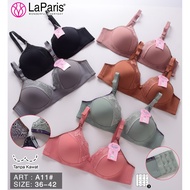 THIN FOAM BRA WITHOUT WIRE Fashion Bralette 3 HOOKS LAPARIS A11 Size 36 - 42