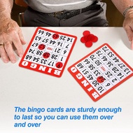 MV 100PCS 60PCS Bingo Card Set Large Bingo Cards 5 Colors or Black and White