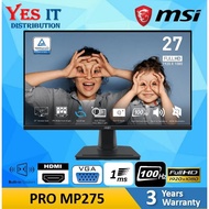 MSI PRO MP275 (27", IPS, 100Hz, 1ms MPRT, FHD) Monitor