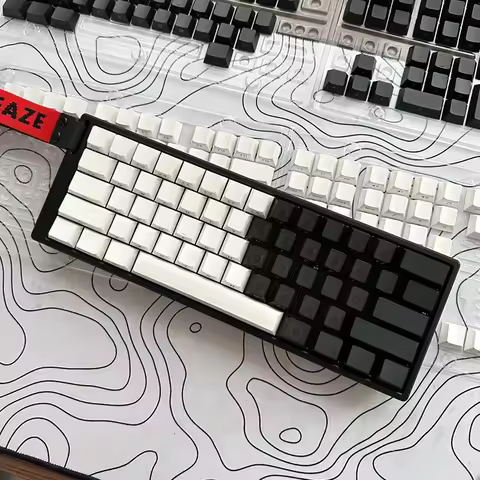 Wooting black and white double spell side engraved transparent keycap magnetic axis OEM customizatio