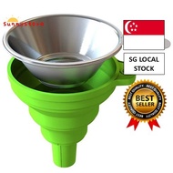 [SG FREE 🚚]3D Printer Accessories Silicone Collapsible Funnel with Stainless Steel Resin Filter Cup 
