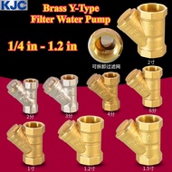 [KJC-HY] Brass, Y-Type Filter Water Pump (1/4 in - 1.2 in) Water Pipe, Water Meter, Water Pump, Heat