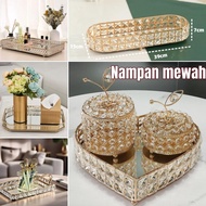 CARAT Elegant Luxury Tray Crystal Tray Display Tray Decoration Home Decoration/Europe Gold Tray Disp