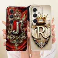 For Samsung Galaxy M55 Case Cover Luxury Fashion A-Z Letters 2D Painted Phone Case SM-M556B