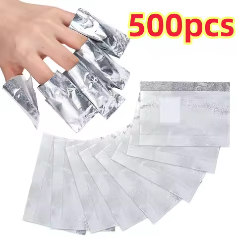 50/100/200/500Pcs Bag Aluminium Foil Nail Art Soak Off Polish Nail Removal Wraps Towel Gel Remover M