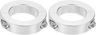 QUARKZMAN 2 pieces shaft clamp, 1-1/2 inch bore 2-3/8 inch AD 9/16 inch thick double split adjustmen