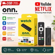 ONN TV Stick Android 14 Google TV Streaming Device 2.4G/5G Dual WiFi Voice Control Chromecast Built-