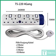 3 4 5 GANG TRAILING SOCKET EXTENSION SOCKET 3C 1.25MM Flexible Cable Pure Copper FOR malaysia SIRIM
