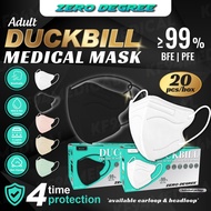 Zerodegree Duckbill mask 3D Disposable Mask Face Mask Earloop Ori 2.0 Medical Mask 20pcs Face Mask D