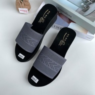 WEDGES IMPORT KAIN RAJUT MODEL SLOP TERBARU SANDAL WANITA KEKINIAN
