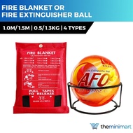 Fire Blanket Fire 1.0m 1.5m bag & Extinguisher Ball 0.3kg 0.5kg - Safety Emergency Gear, Portable