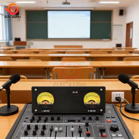 DC 5V XZ-U6 Signal Level Meter VU Signal Level Meter Audio VU Meter 3.5mm/RCA Interface for Professi