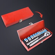 Socket Wrench Set 12 Pcs Socket 8 - 21mm Ratchet Spanner Iron Box