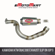 #AHM  RACING EXHAUST GP1 SERIES SLIP ON KAWASAKI KTM DUKE 390 (WITH SILENCER) #READY STOCK #100% ORI