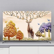 TV Dust Cover, Polyester Fiber TV Cover,Dust And Sun Protection Cover,Hanging Curved Screen Desktop Simple Protective Cover,simple Home Decoration(Size:40-43in(102x65cm),Color:C)