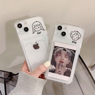 Simple Girl Number Card Holder Soft Casing hp iphone 17 Air 16e Xr 16 Pro Max 13 Pro Max X Xs Max 7+