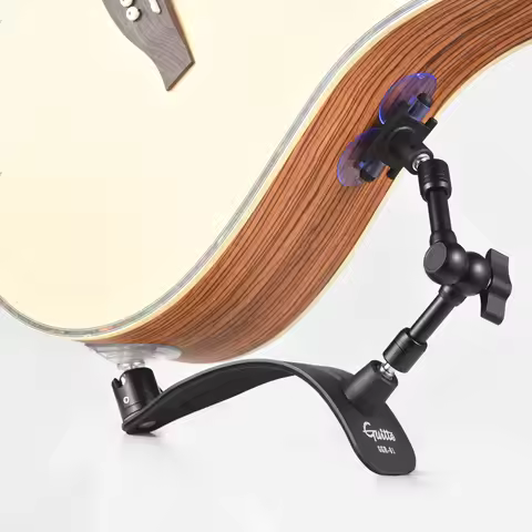 Guitar Support Rest Leg Bracket Suction Cup Mount Aluminum Professional Guitar Leg Stand Musical Ins